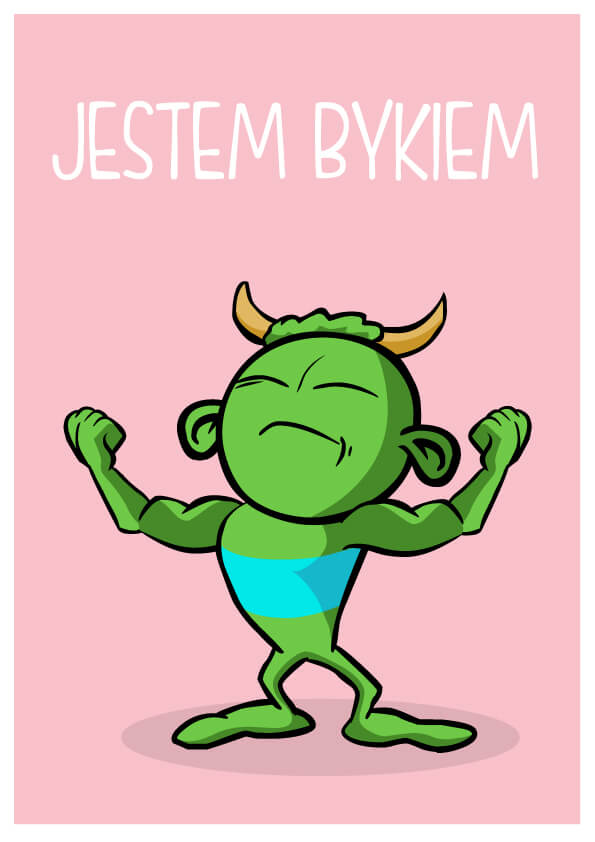 Plakat ze znakiem zodiaku. Byk