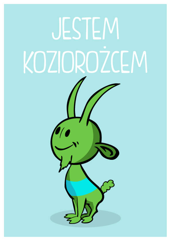 Plakat ze znakiem zodiaku. Koziorożec