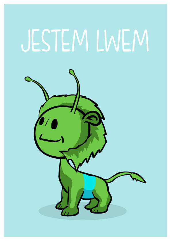 Plakat ze znakiem zodiaku. Lew