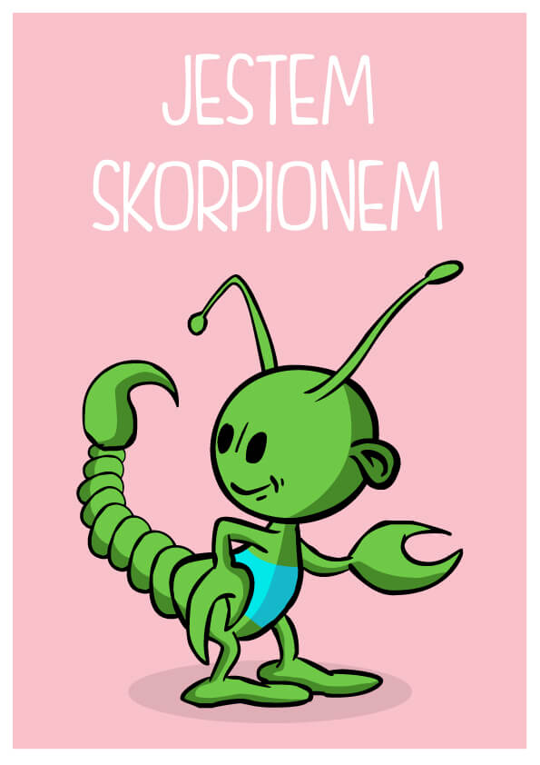 Plakat ze znakiem zodiaku. Skorpion