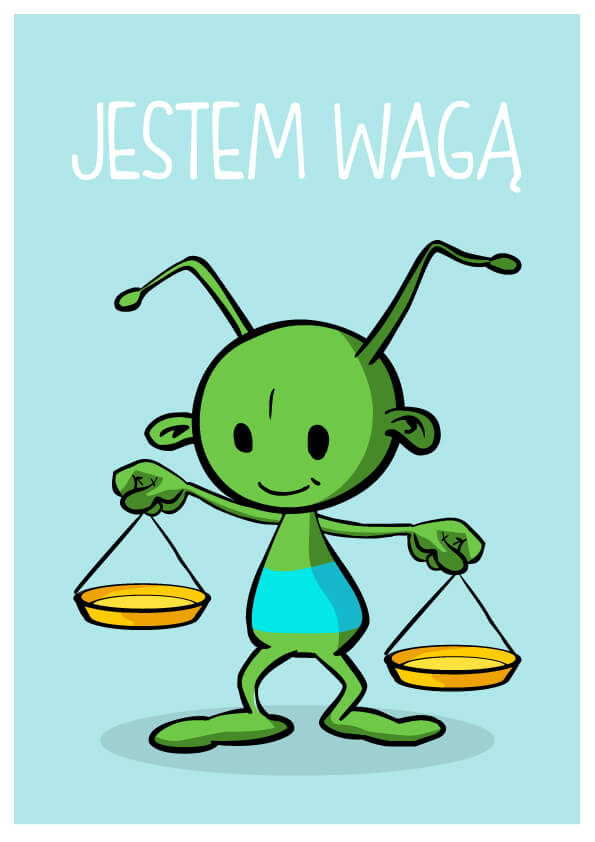 Plakat ze znakiem zodiaku. Waga