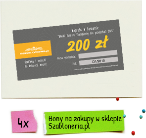13.Bony na zakupy w sklepie Szabloneria