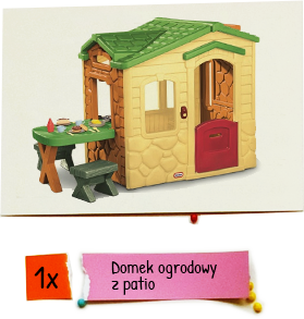 głos. Domek ogrodowy z patio